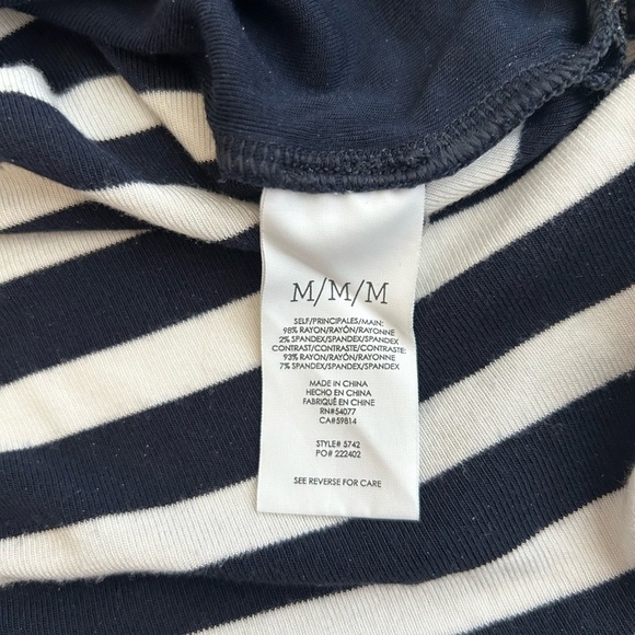 CAbi Top Women's Blue White Striped Long Sleeve Lighthouse Tee Medium #5742 - Picture 9 of 11